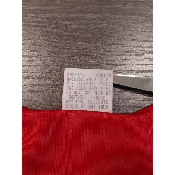 Vintage California Miss Velvet Mini Slip Dress Red Medium Spaghetti Strap - Picture 5 of 10